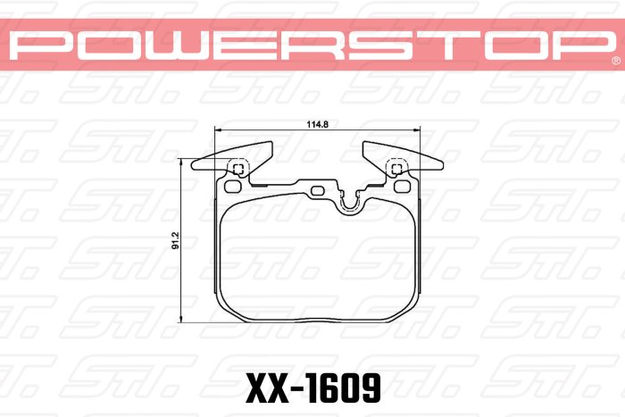 Колодки тормозные 17-1609 PowerStop Z17 передние BMW M4 F82; M3 F80; M-Performance 