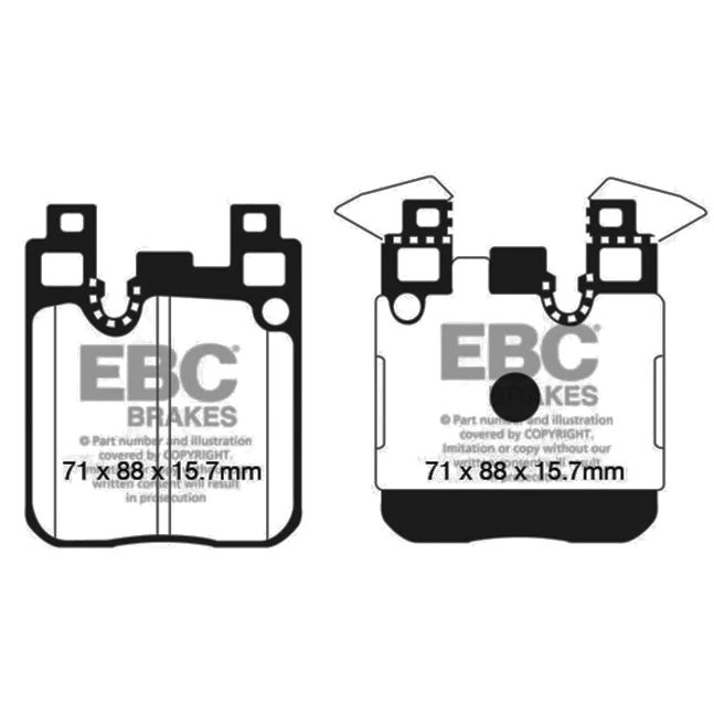 Колодки тормозные DP42133R EBC Yellowstuff BMW задние M4 F82; M3 F80; M2 F87; M-Performance