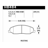 Колодки тормозные HB484F.670 HAWK HPS перед Mustang 2008-&gt; - Колодки тормозные HB484F.670 HAWK HPS перед Mustang 2008->
