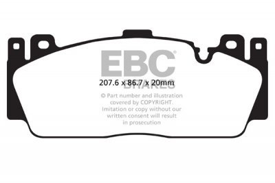 Колодки тормозные DP42148R EBC Yellowstuff BMW переднние M5 F10; M6 F13; M2 F87 M Sport