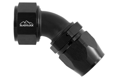- 20 AN (20AN AN20) фитинг 45°, 20 серия Cutter Style, BLACKROCK LAB A20-045-2BK