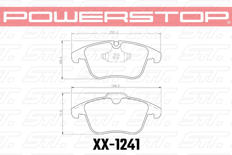 Колодки тормозные 23-1241 PowerStop Z23 передние Jaguar S-TYPE X200; XF X250; XJ X350; XK X150