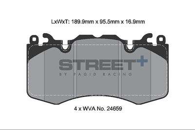 Колодки тормозные T8085SP2001 PAGID STREET+ ; перед RANGE ROVER SPORT; IV; колесо 20&quot; Brembo;