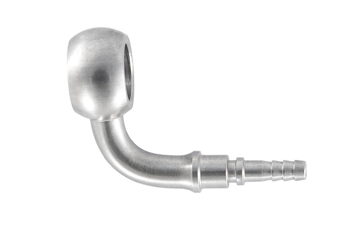 Фитинг banjo d10 mm, 90° D-03 сталь, под опресовку BC03-9D10ST, BLACKROCK LAB