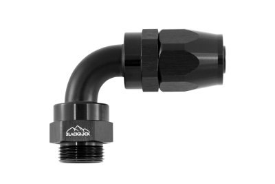 - 10 AN (10AN AN10) фитинг 90° ПАПА M22 x 1,5 mm, BLACKROCK LAB A10-090-M22BK