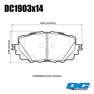 Колодки тормозные DC1903N14 DC brakes RE26 Mazda MX-5 ND, Fiat 124 Spider передние (суппорт Nissin)