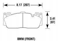 Колодки тормозные DC1648E19 DC Brakes  RT.2 переднние BMW M5 F10; M6 F13; M2 F87 M Sport