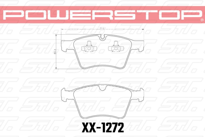 Колодки тормозные 23-1272 PowerStop Z23 передние MB ML W164; R W251 GL W164