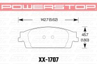 Колодки тормозные 23-1707 PowerStop Z23 задние Cadillac Escalade, Chevrolet TAHOE 2015-20