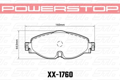 Колодки тормозные 23-1760 PowerStop Z23 перед VW GOLF VII; Passat 3G; AUDI TT FV3; A3 8V1