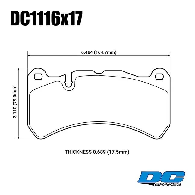 Колодки тормозные DC1116S17 DC Brakes R24, передние WRX STI 2017-> ; Alfa Romeo Giulia, Stelvio