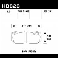 Колодки тормозные HB828Z.760 HAWK PC BMW M5 F10; M6 F13; передние - Колодки тормозные HB828Z.760 HAWK PC BMW M5 F10; M6 F13; передние