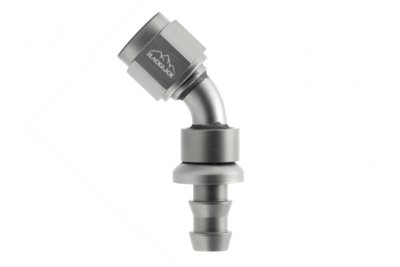 - 6 AN (6AN AN6) фитинг 45° PUSH FIT серия BLACKROCK LAB P06-045-7Ti