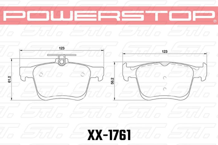 Колодки тормозные 23-1761 PowerStop Z23 задние A3 8V; TT 8S; GOLF 7; PASSAT 3G;