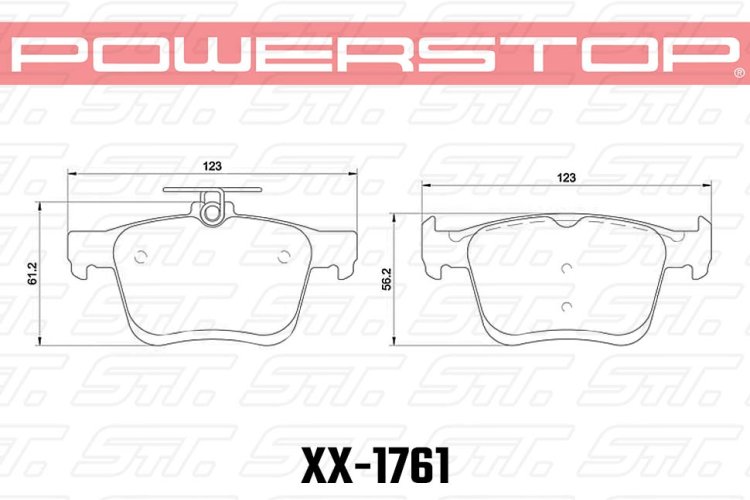 Колодки тормозные 23-1761 PowerStop Z23 задние A3 8V; TT 8S; GOLF 7; PASSAT 3G;