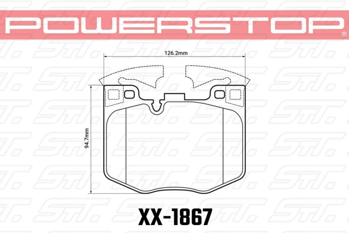 Колодки тормозные 23-1867 PowerStop Z23 перед BMW 5 G30, 6 G32GT, X3 G01, X4 G02, 7 G11