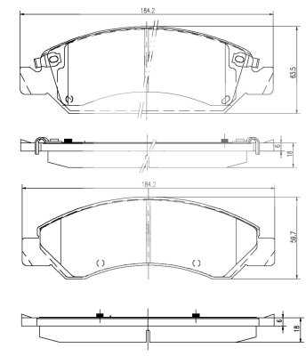 Колодки тормозные HB912P.710 HAWK SD Cadillac Escalade, Chevrolet, Suburban передние 2015-2020