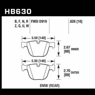 Колодки тормозные HB630D.626 HAWK ER-1 - Колодки тормозные HB630D.626 HAWK ER-1