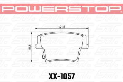Колодки тормозные 17-1057 PowerStop Z17 задние DODGE CHALLENGER 2007-&gt; ; CHRYSLER 300C