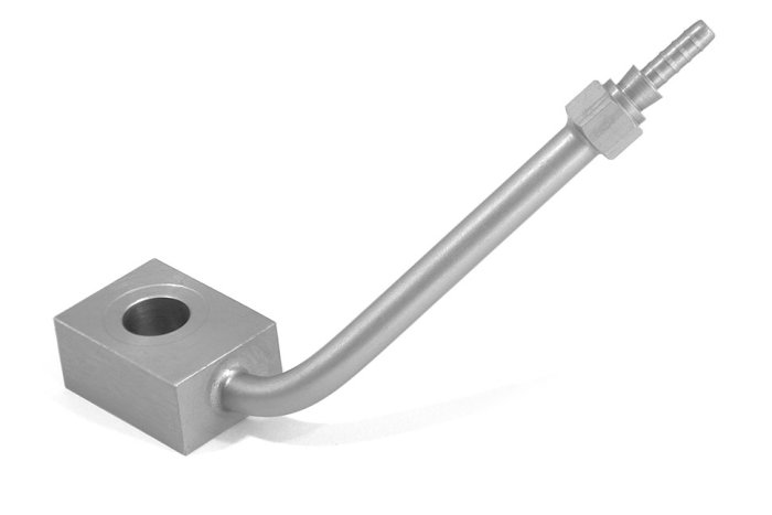 Фитинг banjo d10 mm, 70°, влево, длинный D-03 сталь, под опрессовку S507065L-03LZ1, Goodridge