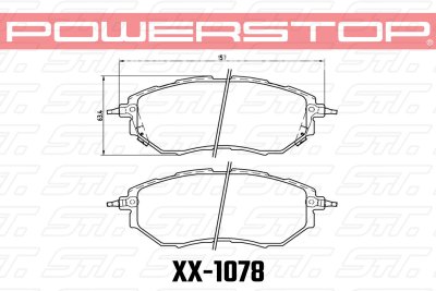 Колодки тормозные 17-1078 PowerStop Z17 передние SUBARU Legacy / Outback / Tribeca