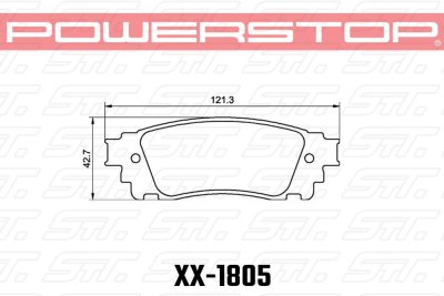 Колодки тормозные 23-1805 PowerStop Z23 задние TOYOTA Alphard; LEXUS NX300; RC350