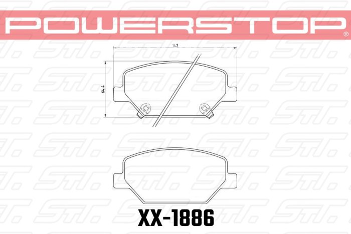Колодки тормозные 23-1886 PowerStop Z23 передние CADILLAC XT4 2018-> ; CHEVROLET CAMARO 2015->
