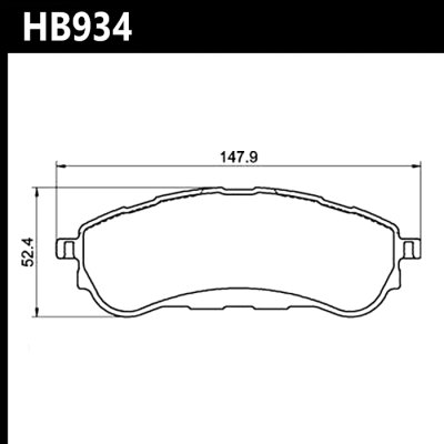 Колодки тормозные HB934Y.638 HAWK LTS задние Ford Ranger
