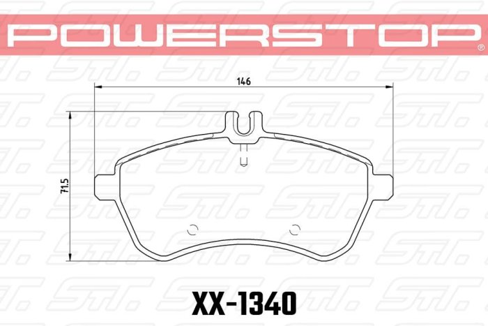 Колодки тормозные 23-1340 PowerStop Z23 передние MB C W204; E W212; SLK R172