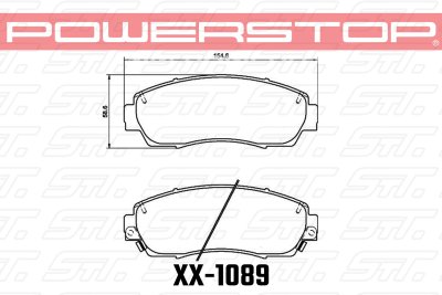 Колодки тормозные 17-1089 PowerStop Z17 передние Haval F7; H6
