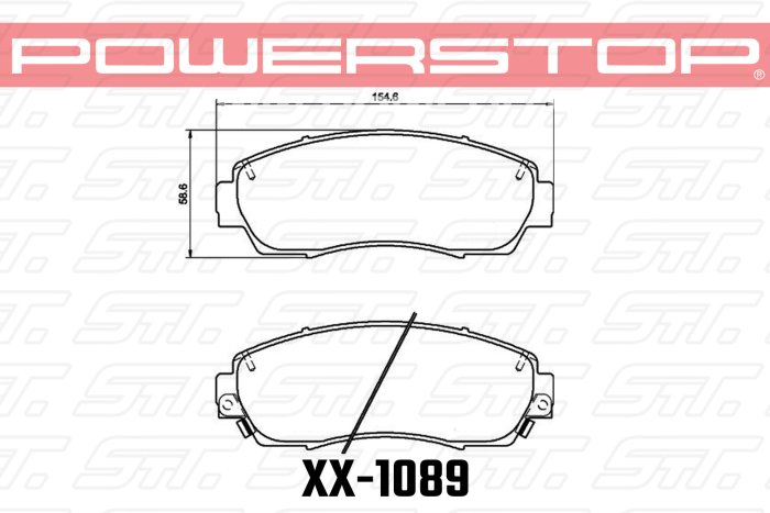 Колодки тормозные 17-1089 PowerStop Z17 передние Haval F7; H6