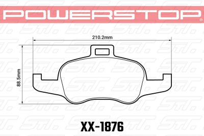 Колодки тормозные 23-1876 PowerStop Z23 передние AUDI TT 2014-&gt;