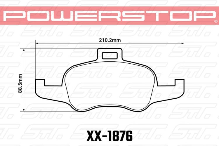 Колодки тормозные 23-1876 PowerStop Z23 передние AUDI TT 2014->