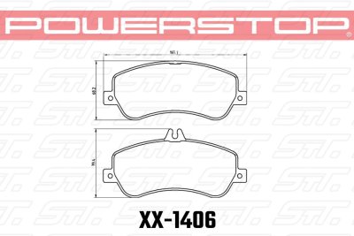 Колодки тормозные 23-1406 PowerStop Z23 передние MB GLK W204