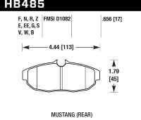 Колодки тормозные HB485B.656 HAWK Street 5.0 задние Mustang 2008->