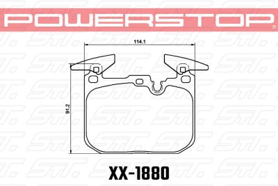 Колодки тормозные 23-1880 PowerStop Z23 передние BMW M4 F82; M3 F80; M-Performance