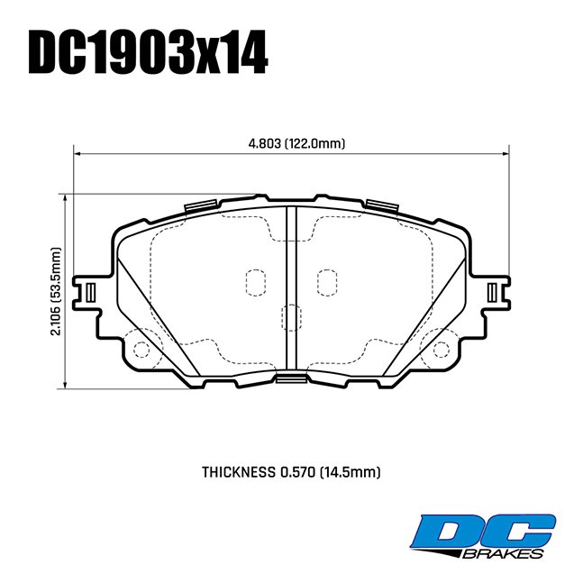 Колодки тормозные DC1903S14 DC brakes R24 Mazda MX-5 ND, Fiat 124 Spider передние (суппорт Nissin)