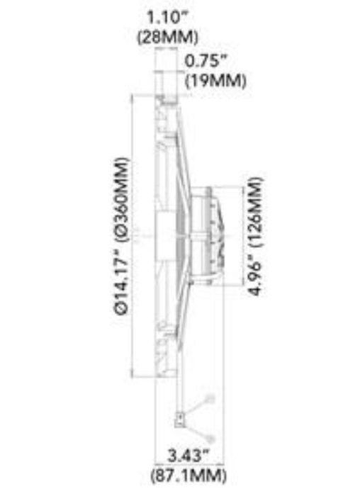Вентилятор втягивающий (за радиатором) 13" (330mm) 3012 м3/ч SPAL VA13-AP70/LL-63A