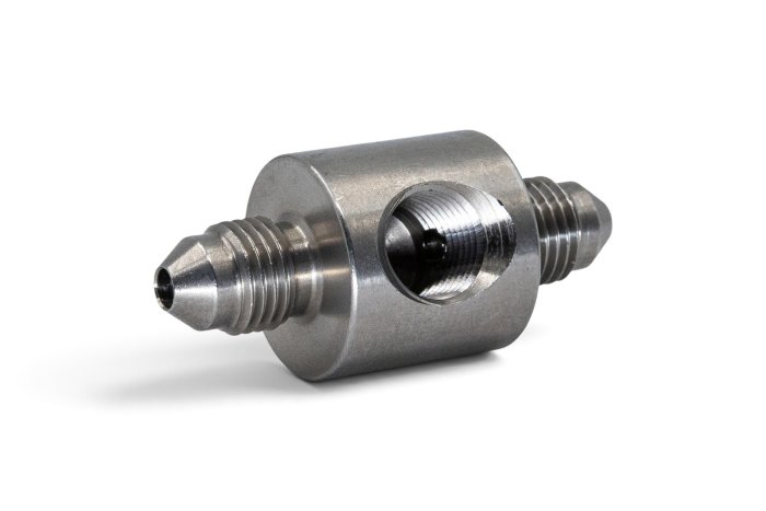 Соединитель тройник под датчик П AN03 - М NPT1/8X27 - П AN03,  нерж сталь, Goodridge MCHD-011C