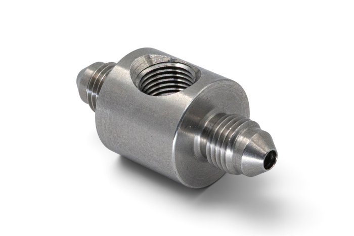 Соединитель тройник под датчик П AN03 - М NPT1/8X27 - П AN03,  нерж сталь, Goodridge MCHD-011C