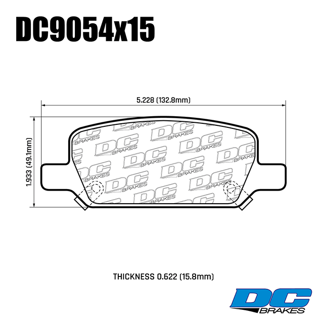 Колодки тормозные DC9054E15 DC Brakes RT.2 задние TESLA Model 3, Model Y Тормоза НЕ Performance