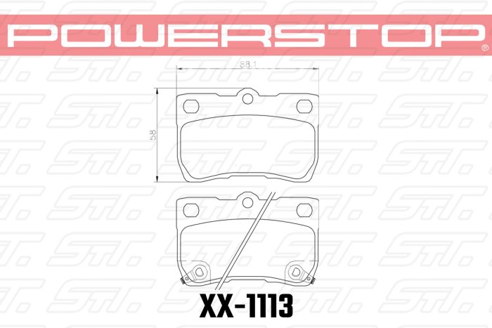 Колодки тормозные 17-1113 PowerStop Z17 задние LEXUS GS; IS; TOYOTA CROWN; MARK X
