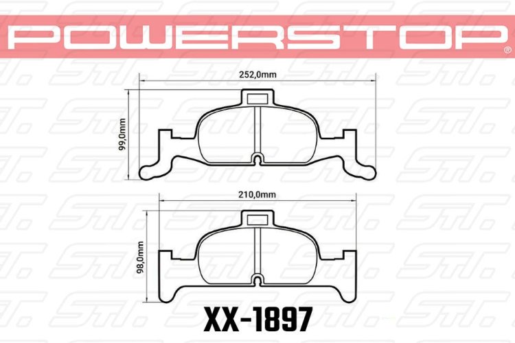 Колодки тормозные 23-1897 PowerStop Z23 передние AUDI A4 B9; A5 F53; Q5; суппорт ATE