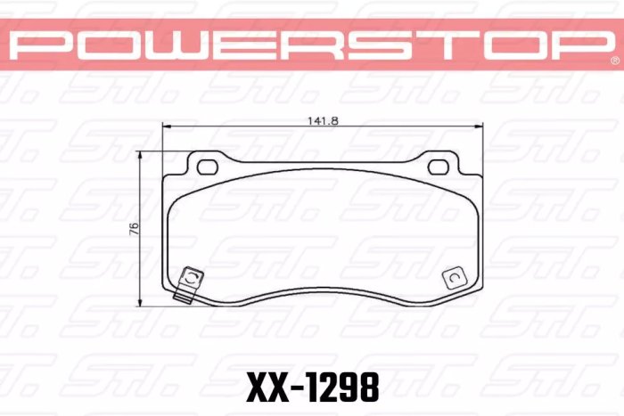 Колодки тормозные 23-1298 PowerStop Z23 передние Jeep Cherokee SRT8 2006-2010