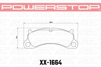 Колодки тормозные 23-1664 PowerStop Z23 передние Porsche 911 Carrera S 2011-15 ; Boxster Spyder 981