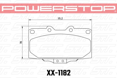 Колодки тормозные 23-1182 PowerStop Z23 передние SUBARU Impreza WRX; Nissan 300ZX; HPB тип 1;