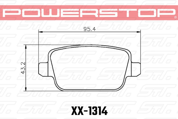 Колодки тормозные 23-1314 PowerStop Z23 задние LAND ROVER Freelander; VOLVO S80, V70, XC70