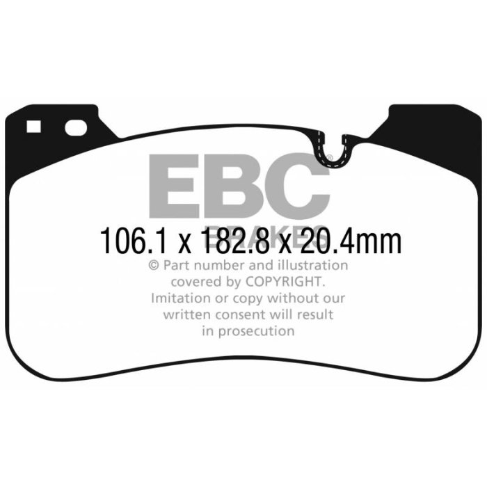 Колодки тормозные DP42331R EBC Yellowstuff BMW перед M5 F90; M8 F92; X5M G05; X6M G06