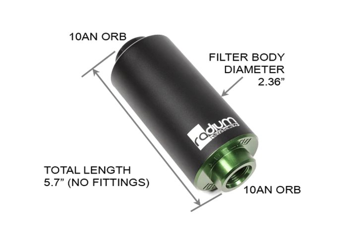 Фильтр топливный ORB AN-10, 6 micron Radium Engineering 20-0220-05