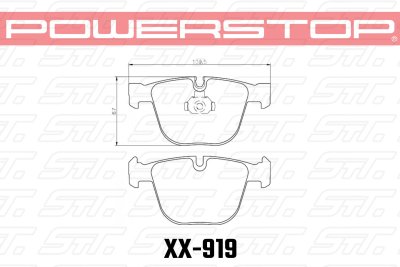 Колодки тормозные 26-919, 26-919B PowerStop Z26 задние BMW 5 (E60), M3 (E92), M5, (E63)